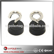 Rubber Coated POT Magnet with M5 Hook